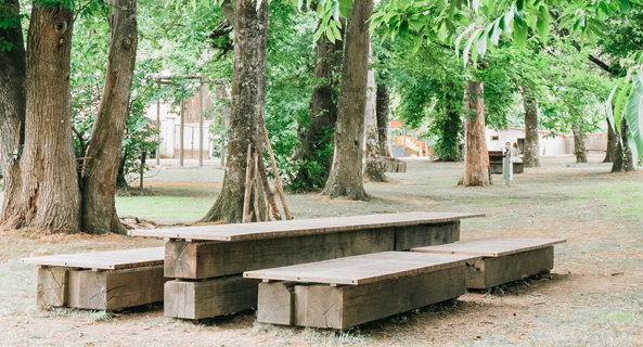 Table de pique-nique parc Domaine de la Roche